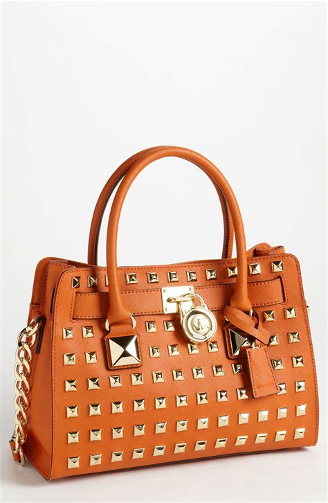 orange michael kors purse